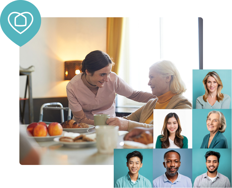 service aide aux repas à domicile pour personnes âgées